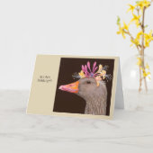 Alicia de gans verjaardagskaart kaart (Gele Bloem)