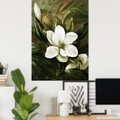 Alicia H. Laird: Magnolia Grandflora Poster (Thuiskantoor)