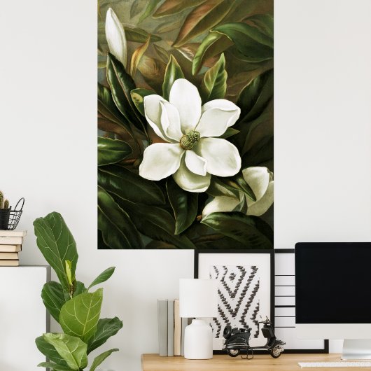 Alicia H. Laird: Magnolia Grandflora Poster (Thuiskantoor)