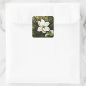 Alicia H. Laird: Magnolia Grandflora Vierkante Sticker (Tas)