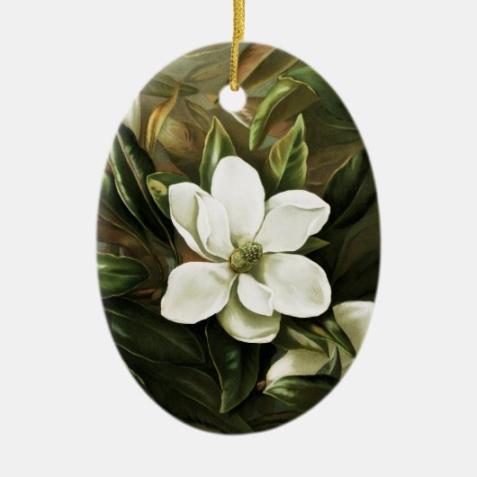 Alicia H. Vogel: Magnolia Grandflora Keramisch Ornament (Voorkant)