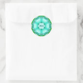 ALICIA ~ Helder Abstract Fractal Pattern ~ Ronde Sticker (Tas)