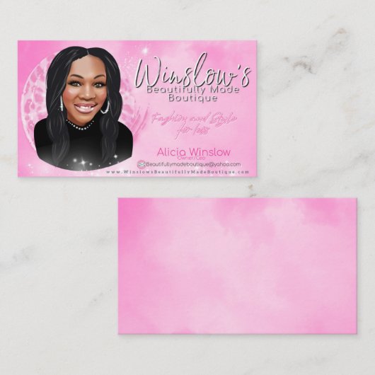 Alicia's Visitekaartjes  (Voorkant / Achterkant)