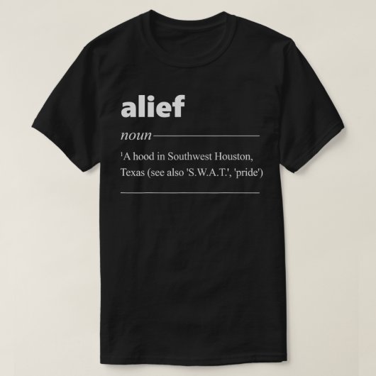 Alief Definition Funny Gift for Teas Patriot T-shirt (Design voorkant)