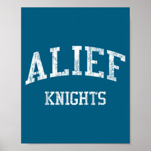 Alief middelbare school hs houston tx vintage spor poster