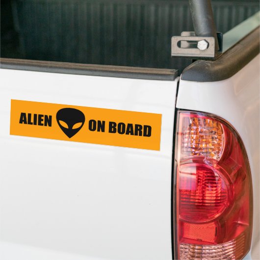 Alien aan boord bumpersticker (Op Truck)