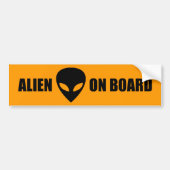 Alien aan boord bumpersticker (Voorkant)