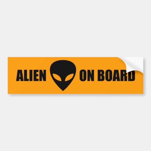 Alien aan boord bumpersticker (Voorkant)