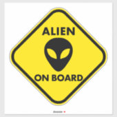 Alien aan boord, op maat gesneden vinylsticker sticker (Vel)