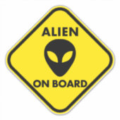 Alien aan boord, op maat gesneden vinylsticker sticker (Voorkant)