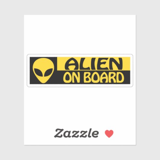 ALIEN AAN BOORD STICKER (Vel)