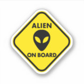 Alien aan boord sticker (Voorkant)