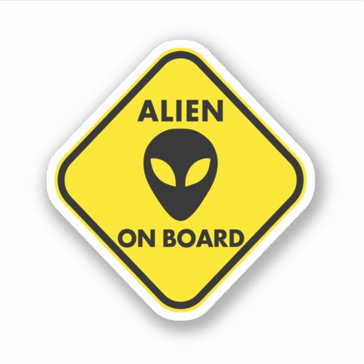 Alien aan boord sticker (Voorkant)