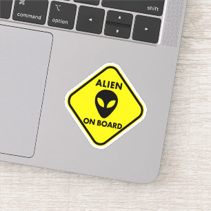 Alien aan boord sticker