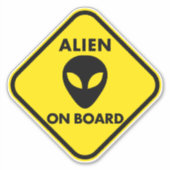 ALIEN AAN BOORD VAN CAR DECAL STICKER (Voorkant)