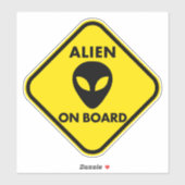 ALIEN AAN BOORD VAN CAR DECAL STICKER (Vel)