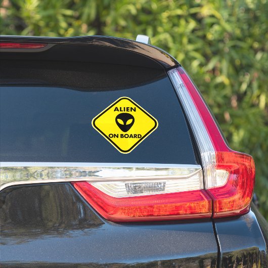 ALIEN AAN BOORD VAN CAR DECAL STICKER (Auto Zijkant)