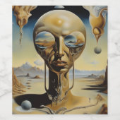 Alien aangepaste wijn label wijn etiket (Enkel label)