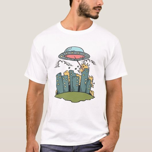 Alien Aanval T-shirt (Voorkant)