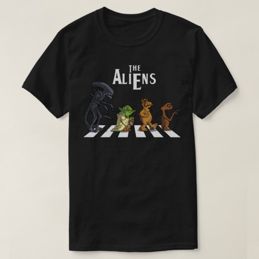 Alien Abbey Road Parody Essential T Shirt (Design voorkant)