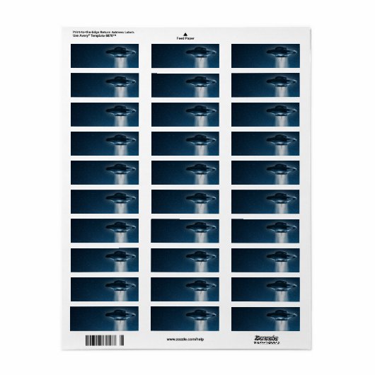 Alien Abduction-ADRESETIKETTEN Etiket (Full Sheet)