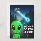 Alien Abduction and Happy Halloween Earthlings Kaart (Achterkant)