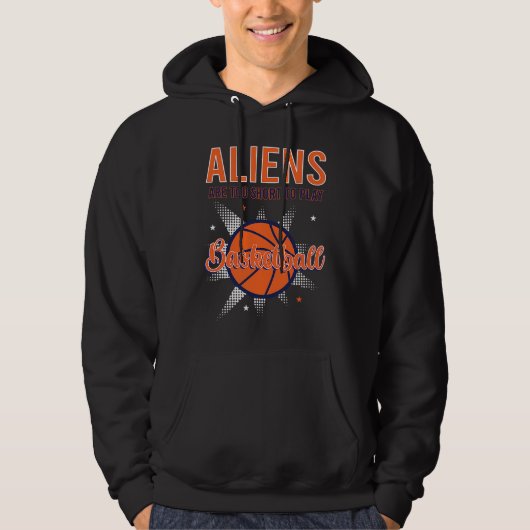 Alien Abduction Area 51 Basketball Pun Hoodie (Voorkant)