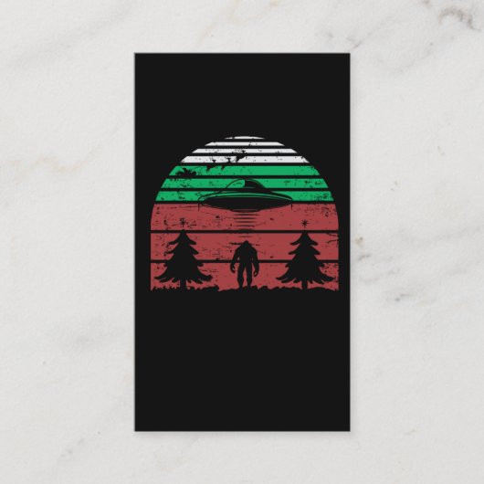 Alien Abduction Bigfoot UFO Sci Fi Lover Visitekaartje (Voorkant)