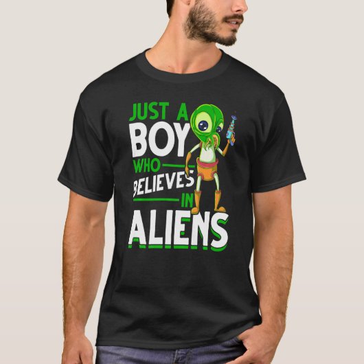 Alien Abduction Boys Science Fiction Extraterresr T-shirt (Voorkant)