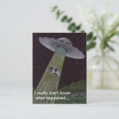 Alien Abduction Briefkaart (Staand voorkant)