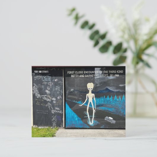 Alien Abduction Briefkaart (Staand voorkant)
