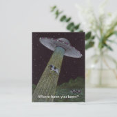 Alien Abduction Briefkaart (Staand voorkant)