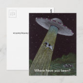 Alien Abduction Briefkaart (Voorkant / Achterkant)