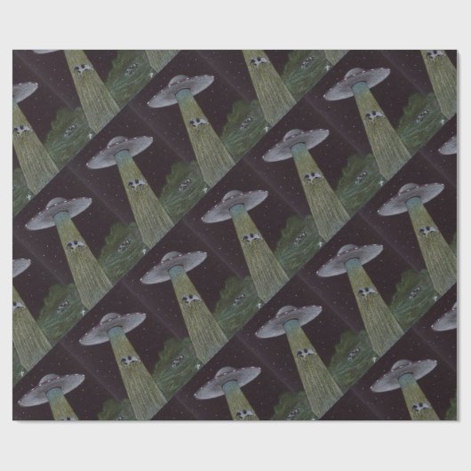 Alien Abduction Cadeaupapier (Vlak)