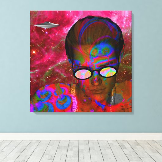 Alien Abduction Canvas Afdruk (Insitu (Houten vloer))