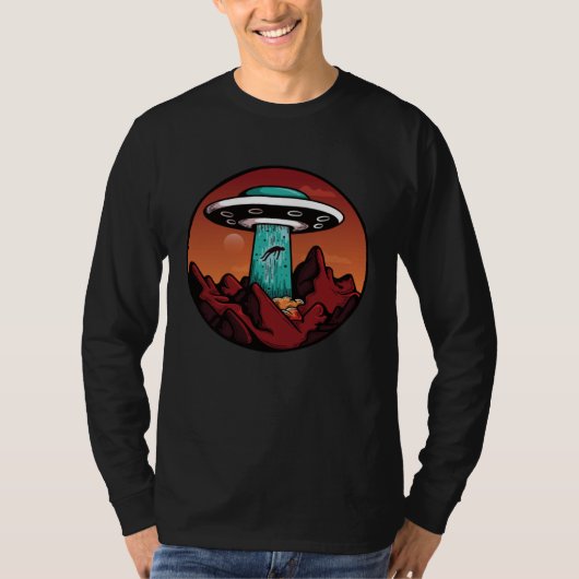 Alien Abduction  Desert Take Me Away UFO T-shirt (Voorkant)