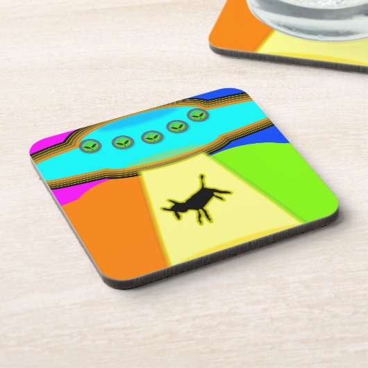 Alien Abduction Drankjes Onderzetter (Linkerzijde)