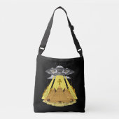 Alien Abduction Egyptian Pyramids Ancient UFO Crossbody Tas (Voorkant)
