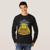 Alien Abduction Egyptian Pyramids Ancient UFO T-shirt (Voorkant volledig)