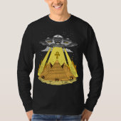 Alien Abduction Egyptian Pyramids Ancient UFO T-shirt (Voorkant)