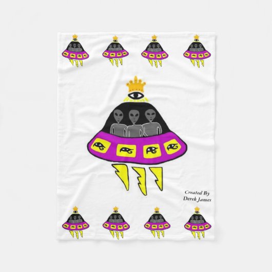 Alien Abduction Fleece Blanket Deken (Voorkant)