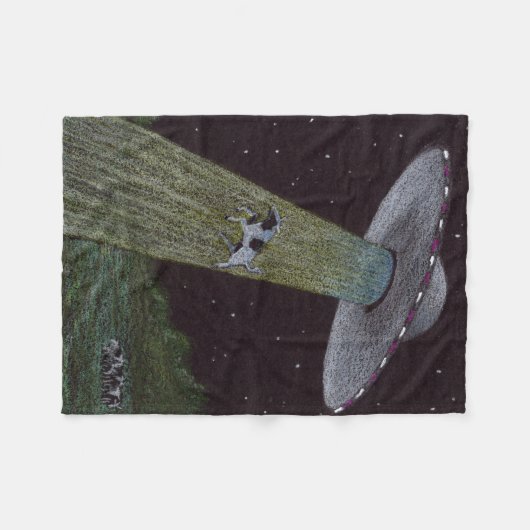 Alien Abduction Fleece Deken (Voorkant (Horizontaal))