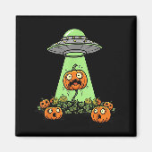 Alien Abduction Funny Pumpkin Halloween Light Ufo  Magneet (Voorkant)