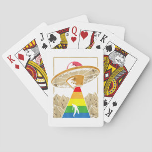 Alien Abduction Gay Pride Gaylien Lgbt Pokerkaarten