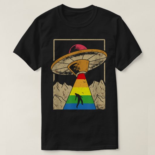 Alien Abduction Gay Pride Gaylien Lgbt T-shirt (Design voorkant)