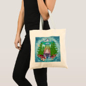 Alien abduction gnome tote bag (Voorkant (product))