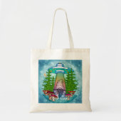 Alien abduction gnome tote bag (Voorkant)