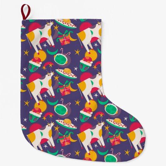 Alien Abduction Grote Kerstsok (Voorkant)