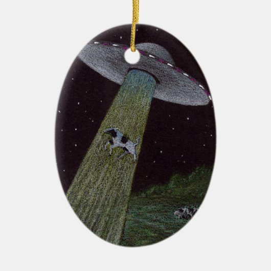 Alien Abduction Keramisch Ornament (Voorkant)