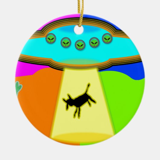 Alien Abduction Keramisch Ornament (Voorkant)